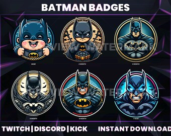Insignias de Vigilante Oscuro: Subíconos de Héroe Enmascarado (Descarga digital PNG)