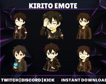 Conjunto de gestos de guerrero chibi de anime: Twitch, Discord, Kick (descarga digital)