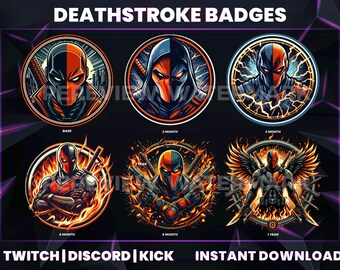 Insignias de guerrero mercenario: íconos de subtítulos de máscara oscura en Twitch y Discord