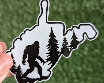 STICKER: Bigfoot West Virginia Sticker, Big foot bumper sticker