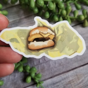 Sticker: Biscuit West Virginia Sticker, West Virginia Food Art Decal, Tudors Biscuit World Art, West Virginia Eyes Biscuit World Thighs