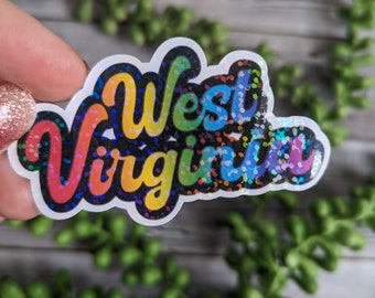 STICKER: West Virginia Pride Sticker 3", West Virginia Water bottle Vinyl Sticker, One Piece Pride Sticker