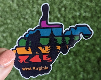 STICKER: Bigfoot West Virginia Sticker, Big foot bumper sticker, Bigfoot Stickers, West Virginia Gift Ideas,