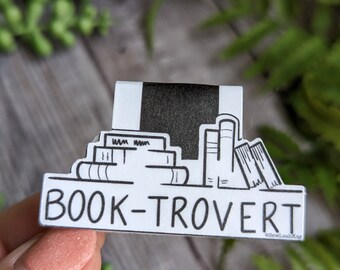 BOOKMARK: Book-trovert Magnetic Bookmark, Funny Bookmark, Bookish Bookmark