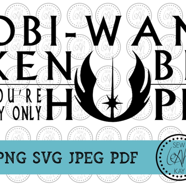 Obi Wan Kenobi Star Wars SVG Cut File for T-shirts and Decals