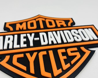 Arte mural Harley-Davidson / Decoración de garaje impresa en 3D / Regalo para entusiastas de las motocicletas
