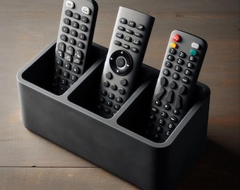 Soporte para control remoto impreso en 3D (3 compartimentos)
