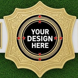 Custom Championship Belt: Personalized Wrestling Trophy with Logo