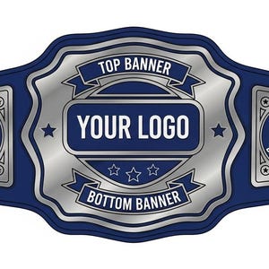 Custom Championship Belt: Personalized Blue Strap Wrestling, Sports Award