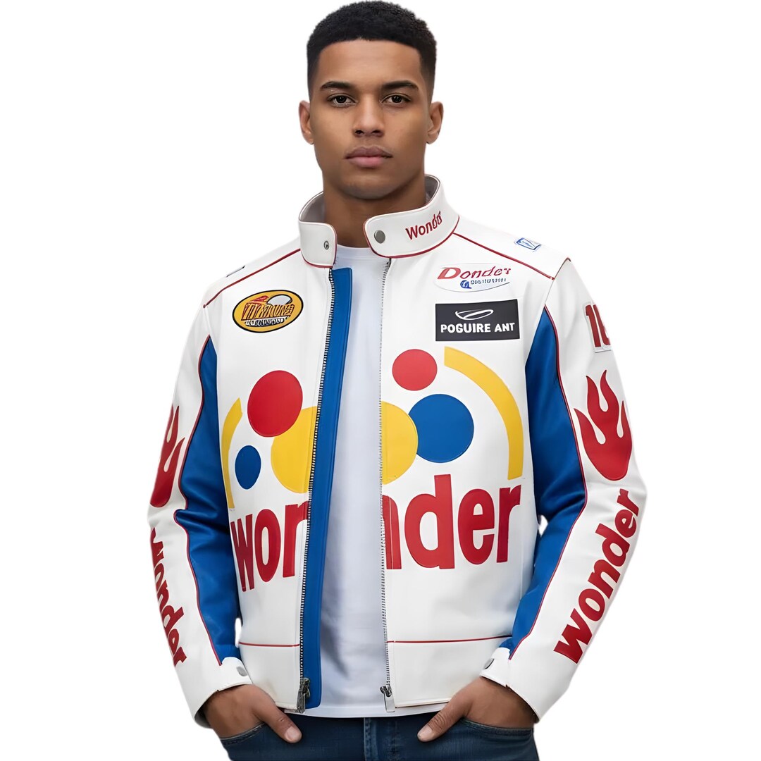 Wonder Bread Racing Wonder Bread Racing Jacket – Retro NASCAR Leather Jacket, Vintage 2000s ...