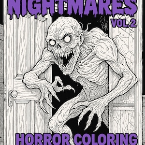 The Color of Nightmares Vol. 2 – Gothic Horror Adult Coloring Pages | Printable Digital File | 20 Coloring Pages