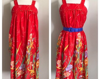 Le Jesus Patchwork Prairie Tent Dress - Red main image 0