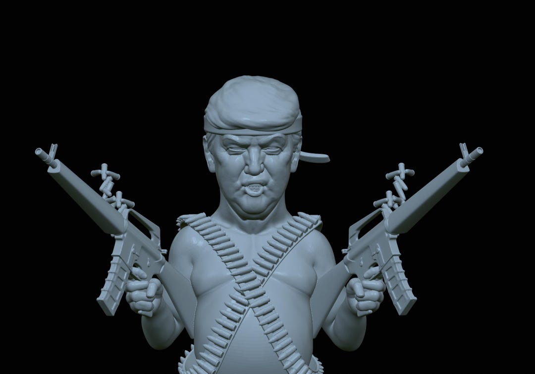 Trump Rambo 3D Stl Files - ||caricature||trump - Etsy