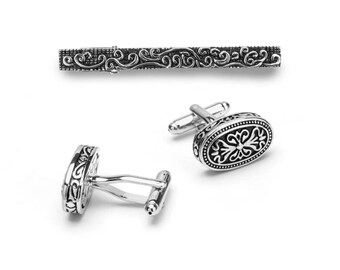 Boutons De Manchette Et épingles à Cravate Vintage - Tête De Bélier, Or 10 Carats (18,86g) - Succession