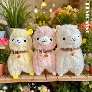 ifelike Fluffy Alpaca Plush Toy 26cm – Cute Soft Stuffed Animal Doll, Kids Birthday Gift, Christmas Present & Room Decor