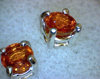 spessartite garnet earrings