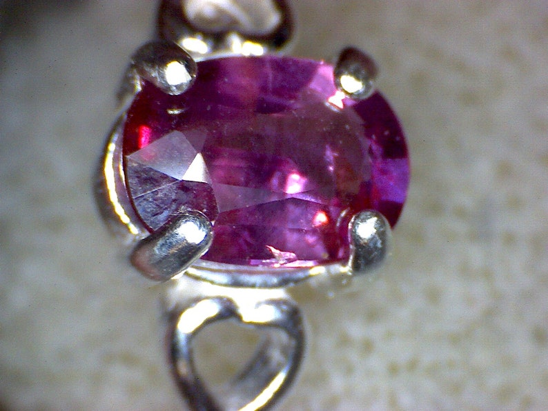 Beautiful Pink Sapphire Heart Ring