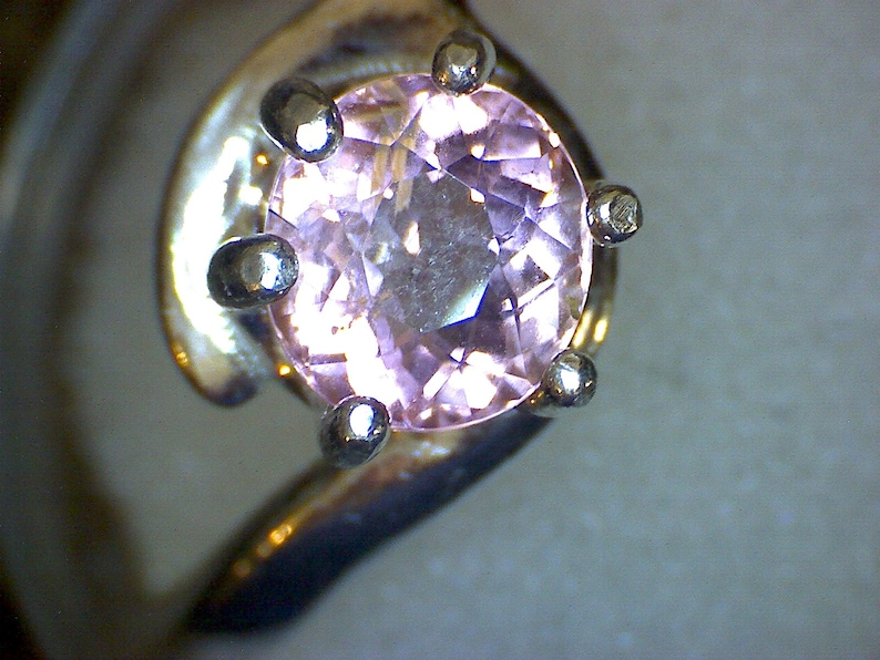 Stunning Pink Tourmaline Crescent Ring