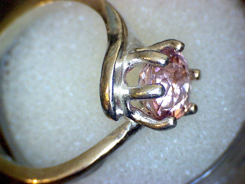 Stunning Pink Tourmaline Crescent Ring