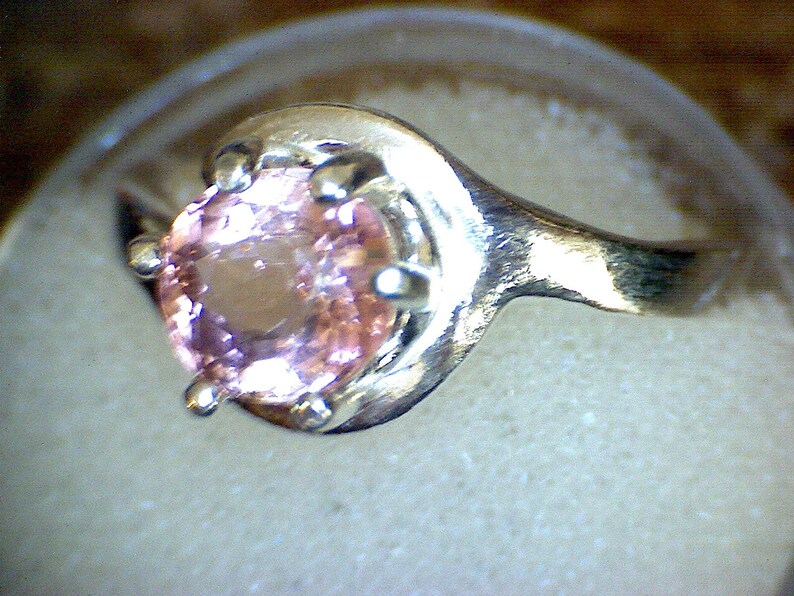 Stunning Pink Tourmaline Crescent Ring