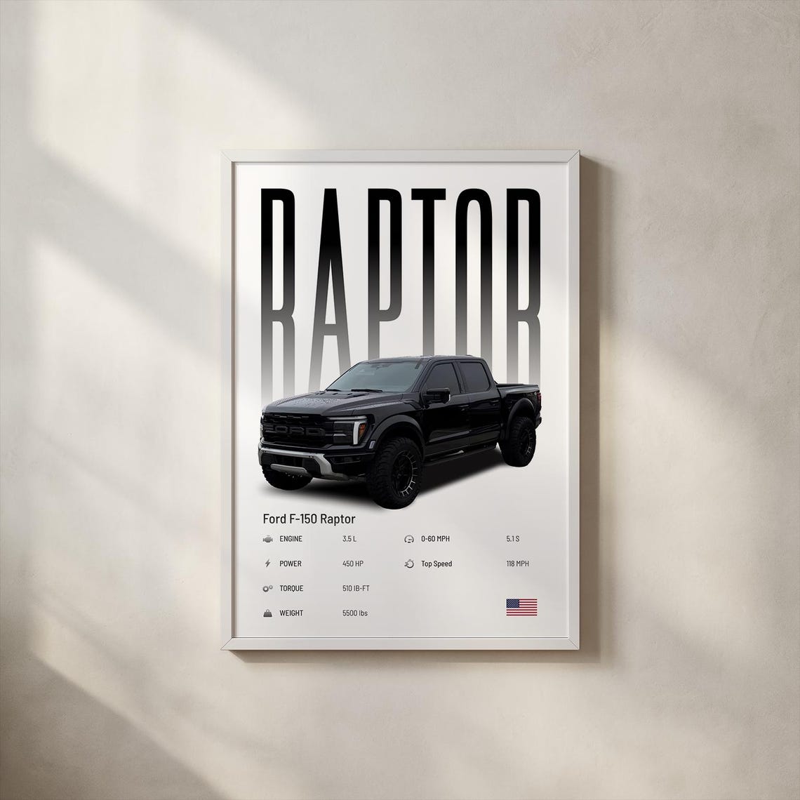Raptor R Poster Ford F-150 Raptor Poster | Car Print | Pickup Truck Poster | Off-road ...