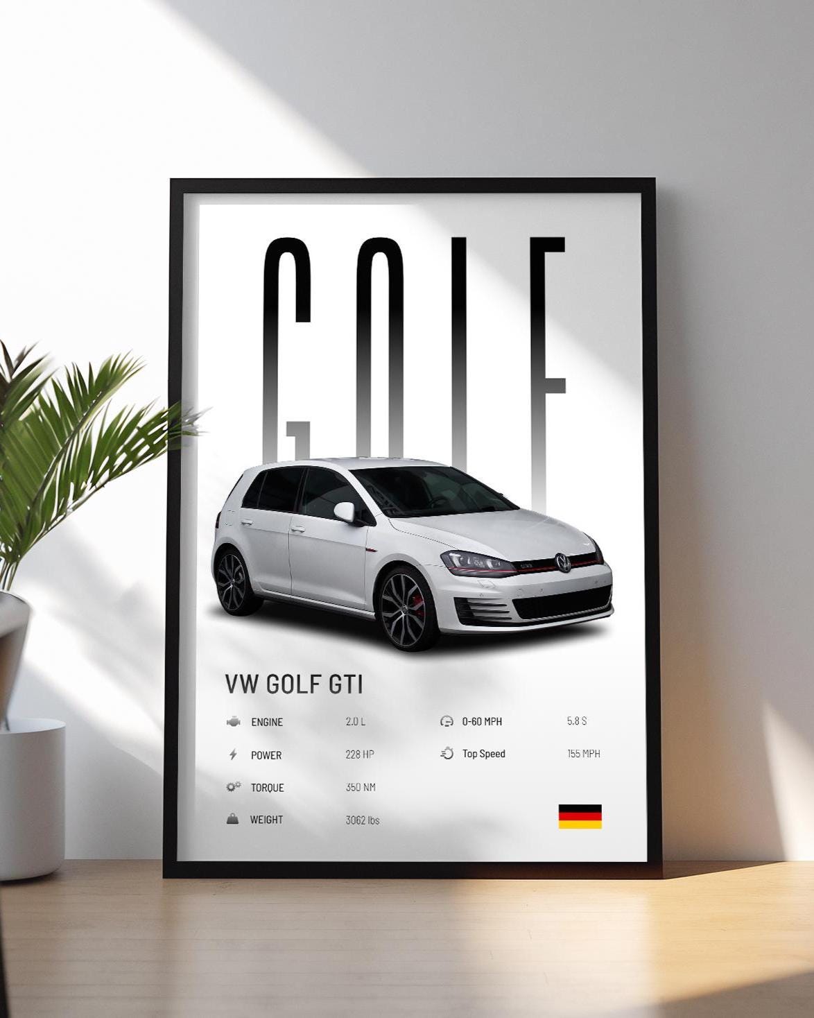 Vw golf poster - Etsy 日本