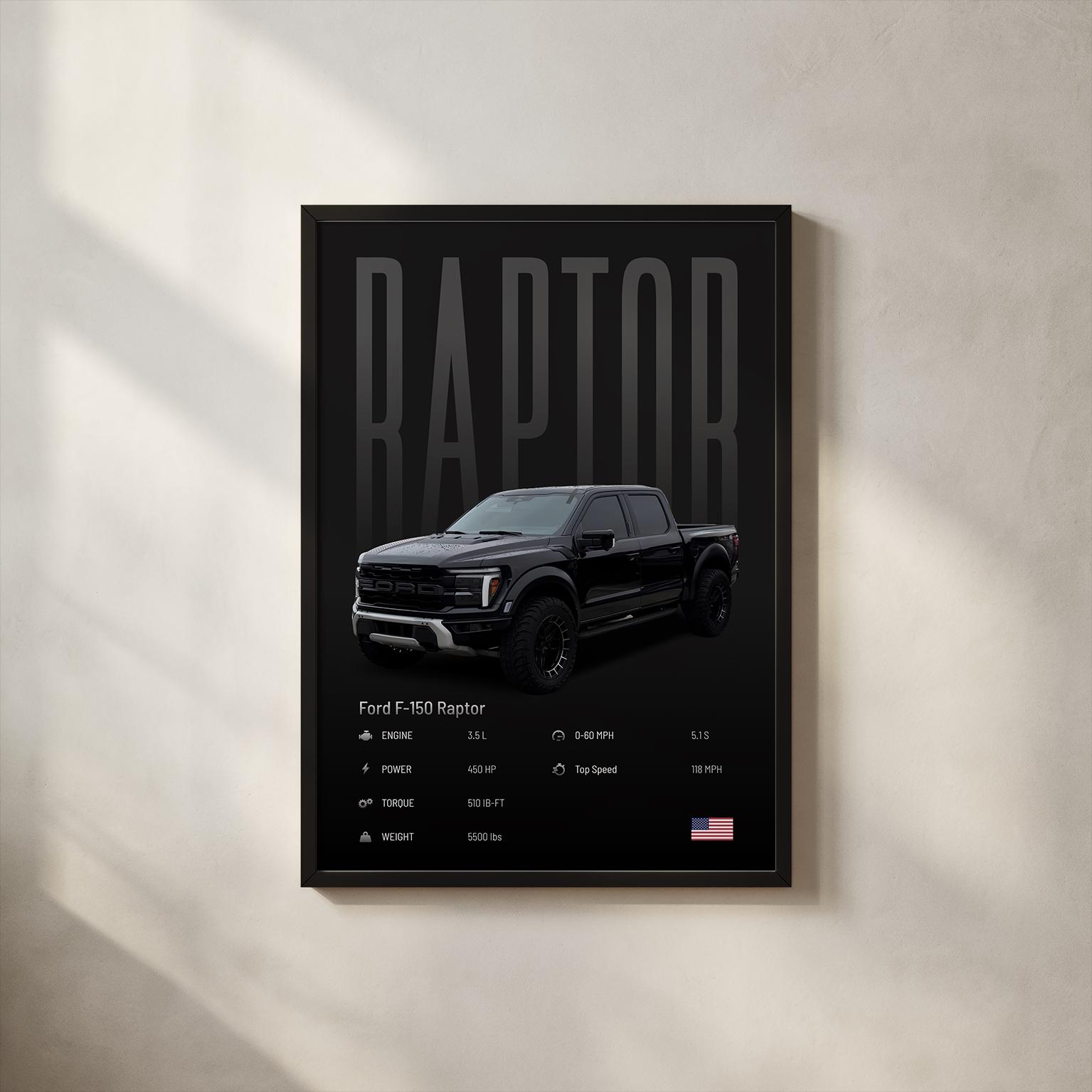 Raptor R Poster Ford F-150 Raptor Poster | Car Print | Pickup Truck Poster | Off-road ...