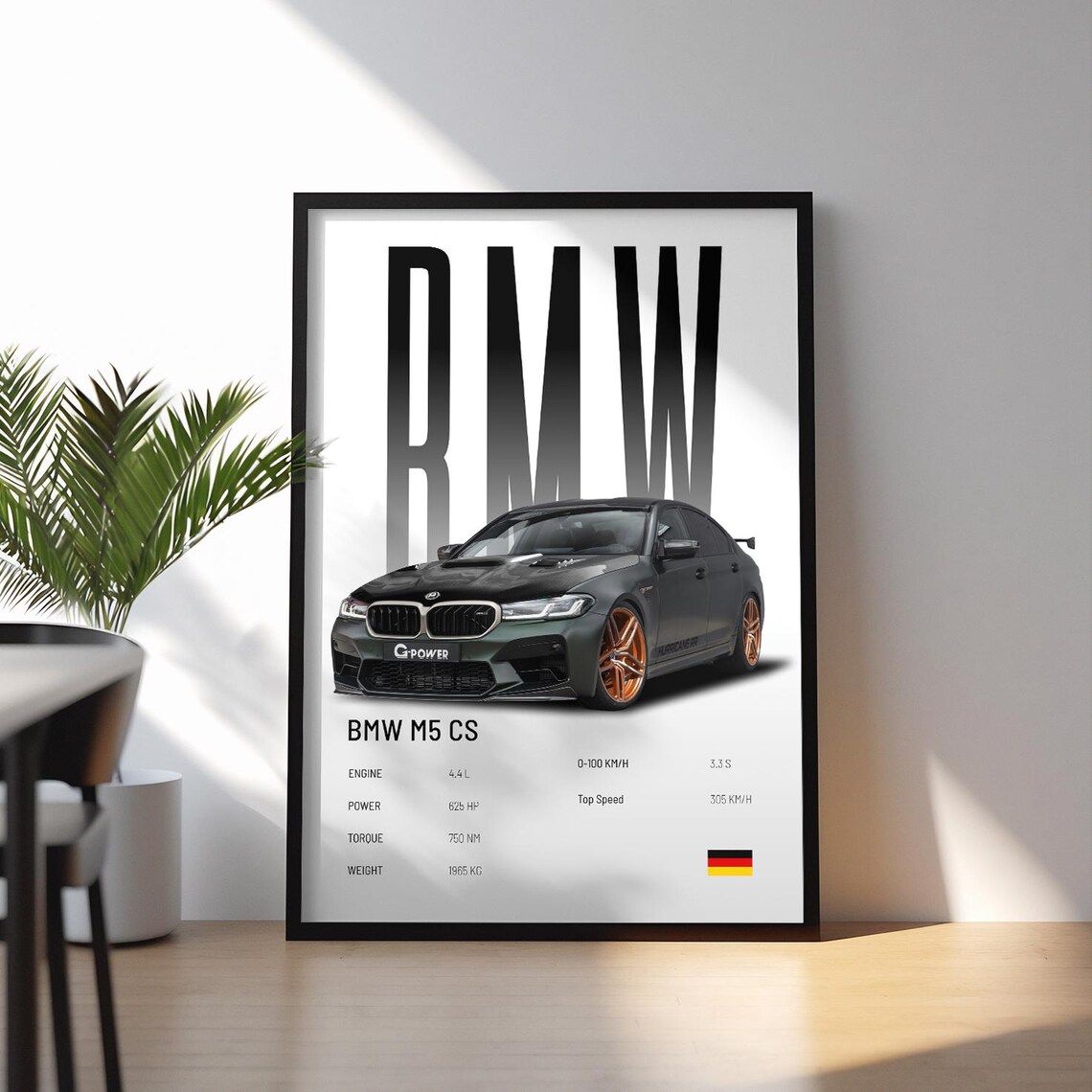 BMW M5 CS Poster | Car Print | Hyper Car Poster | Super Car Print | Art ...