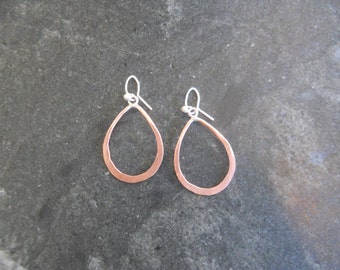 Small copper Teardrop Earrings