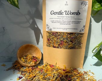 Gentle Womb Yoni Steam |Herbs Steam | Women Self Care Herbs | Womb Wellnes| Dried flowers | Chamomile Calendula Raspberry Leaf | Seven Roots