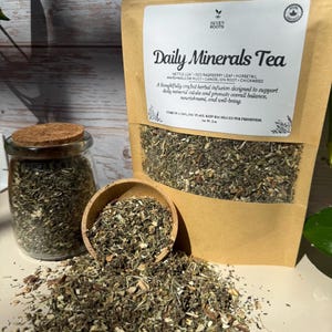 Chá Diário de Minerais | Chá de Ervas Rico em Minerais | Chá de Urtiga, Folha de Framboesa e Cavalinha | Chá Natural para o Bem-Estar | Chá de Ervas a Granel