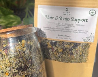 Hair & Scalp Support Blend | Herbal Growth Tea for Strong, Healthy Hair | Seven Roots