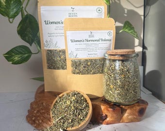 Hormonal Balance Tea | Red Raspberry, Damiana | PMS | PCOS | Seven Roots