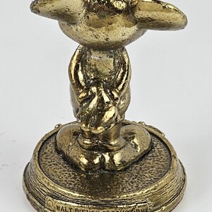 Vintage Disneyland Mickey Mouse messing presse-papier beeldje souvenir bureaudecor afbeelding 3