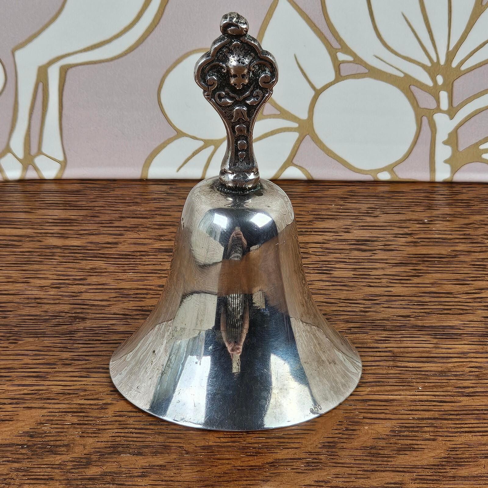 Vintage Silver Hand Bell - Etsy