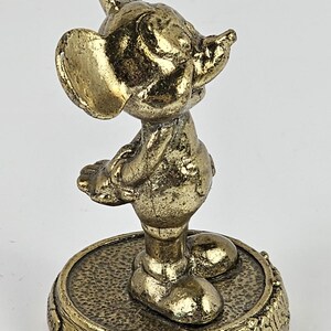 Vintage Disneyland Mickey Mouse messing presse-papier beeldje souvenir bureaudecor afbeelding 4