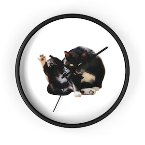 Cat Lover&#39;s Wall Clock, Cute Pet Decor, Feline Wall Art, Quirky Home Gift, Cat-Themed Timepiece