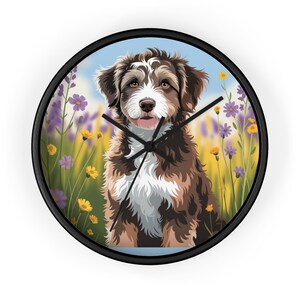 Whimsical Dog Wall Clock, Pet Lover Decor, Dog-Themed Home Gift, Unique Puppy Wall Art, Perfect for Animal Lovers