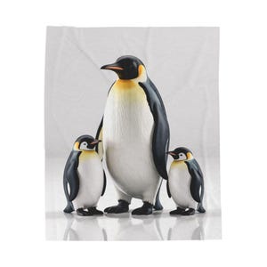 Penguin Family Velveteen Plush Blanket
