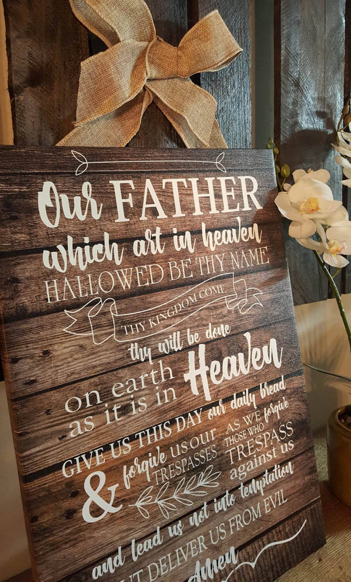 Lord's Prayer Canvas Art Etsy