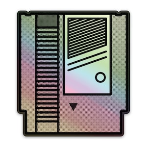 NES | Nintendo Entertainment System Video Game Cartridge Vinyl Holographic Sticker