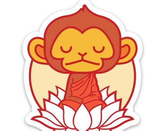 OMONO® Magnet | Buddhist Monkey Lotus Magnet