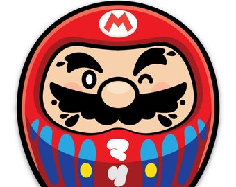 Darumario | Daruma Super Mario Magnet or Sticker