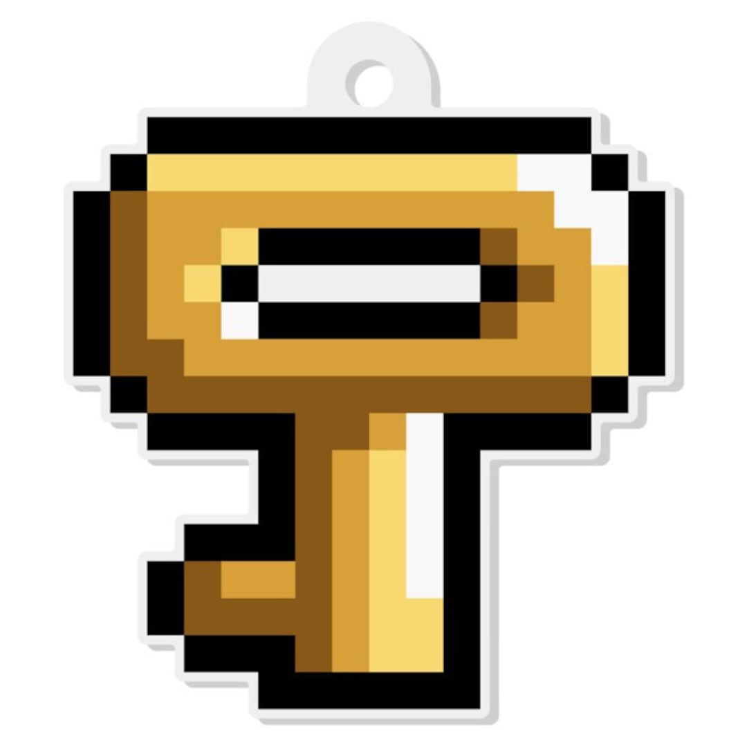 Super Mario Key Super Mario World Key Charm, Keychain Etsy