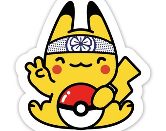 Karatechu Sticker | Pickachu Pokémon Karate Kid Sticker