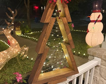 Large Rustic Wooden Christmas Trees