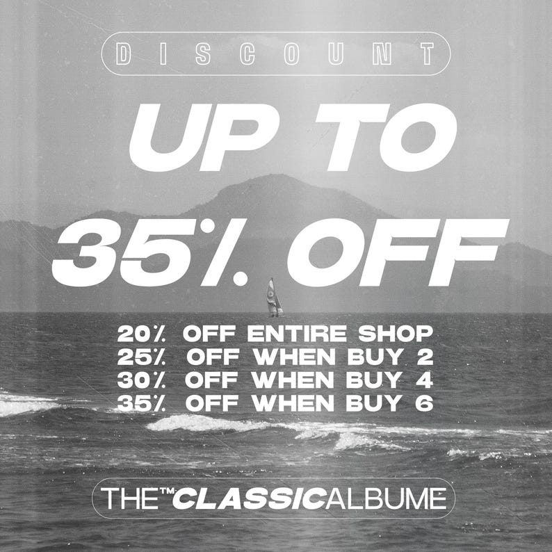 The image is a promotional poster for a classical album, featuring a seascape with a sailboat in the background.