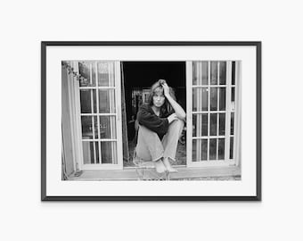 Póster de Jane Birkin, impresiones fotográficas, póster retro, arte mural en blanco y negro, impresión retro, póster fotográfico con calidad de museo