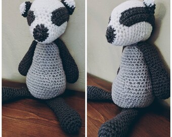 Benji the Badger - Crochet Badger Stuffed Animal