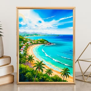 Saint Martin Travel Print Wall Art Saint Martin Wall Hanging Home Décor Saint Martin Gift Art Lovers Caribbean Art Lover Gift Saint Martin